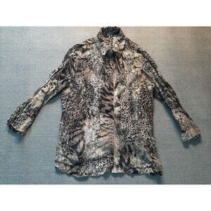 Araz Button Up Shirt Womens Medium M Snap Button Closure Top Collared long slve